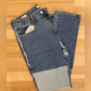 Two toned blue jeans